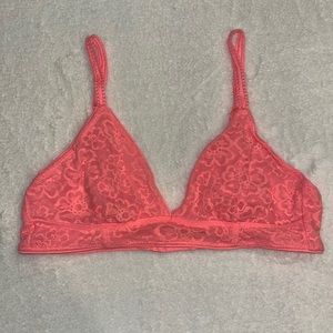 Aerie Peach Triangle Bralette M